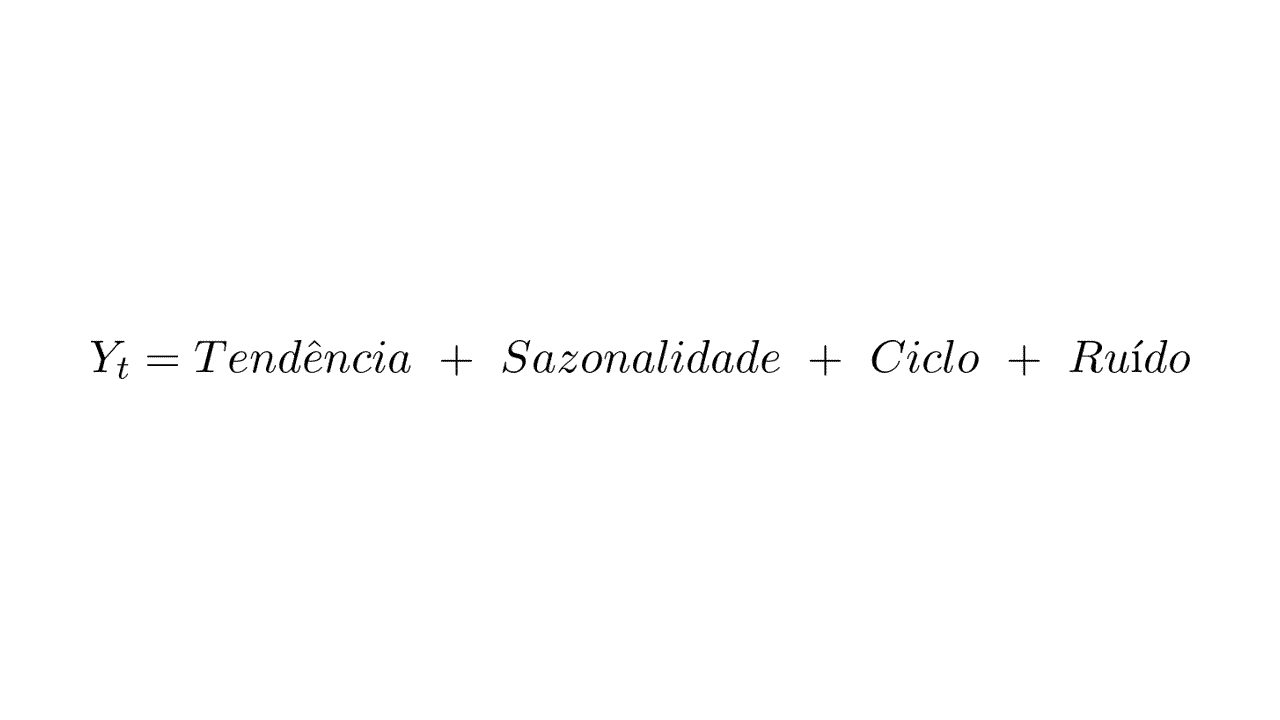 fórmula do modelo aditivo para séries temporais
