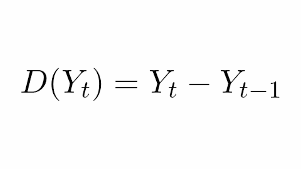 fórmula da diferenciação de uma série temporal