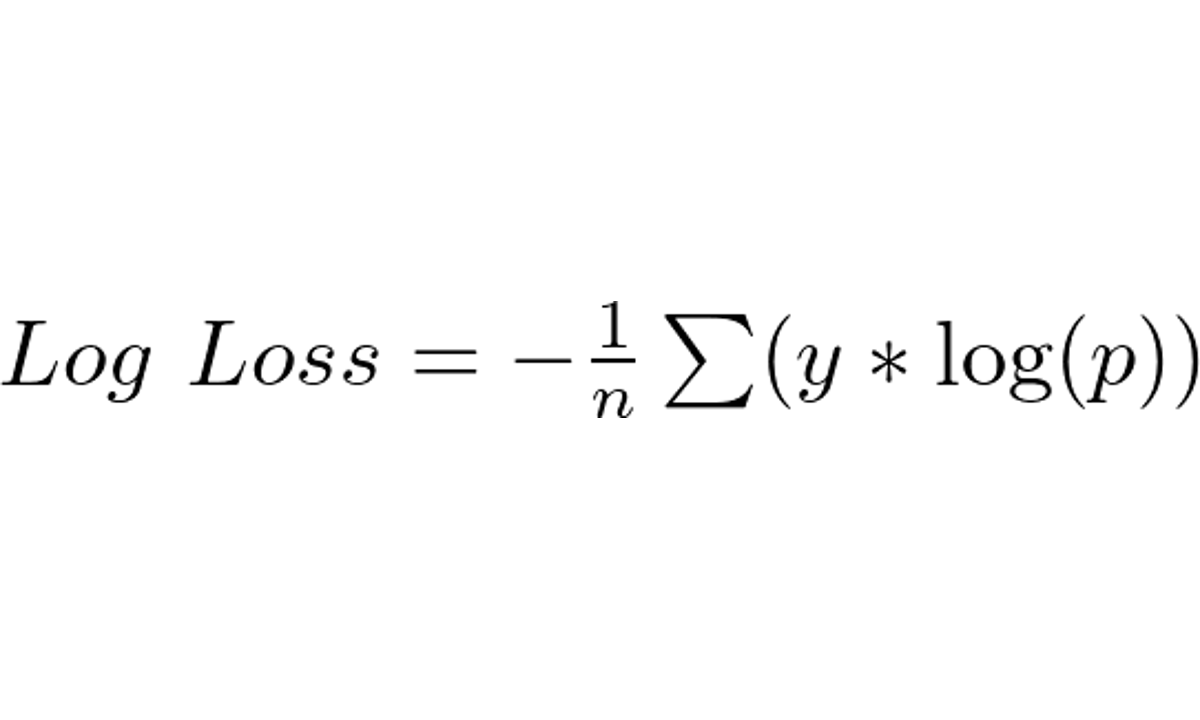 formula da log loss na classificacao multiclasse