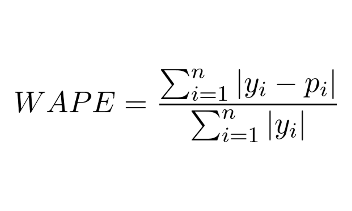 formula do erro absoluto percentual médio ponderado - wape