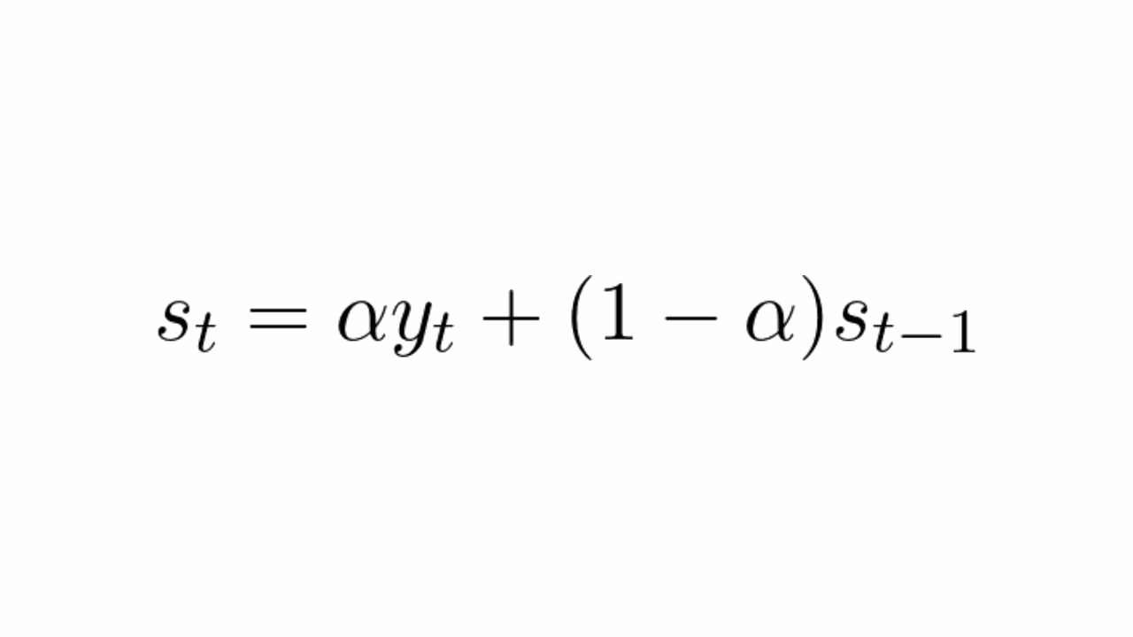 fórmula da suavização exponencial simples